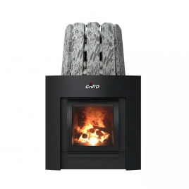 Дровяная банная печь GrillD Cometa Vega 450 Long Max Stone Pro (Серпентинит)