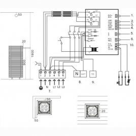 Электрокаменка Tulikivi Tuisku 10,5 kW, поверхность Nobile