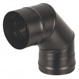 Колено Везувий BLACK (AISI 430/0,5мм) 90* 3-х секц. д.120