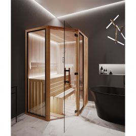 Сауна Re:Gen Corner Loft (электрическая печь в комплекте)